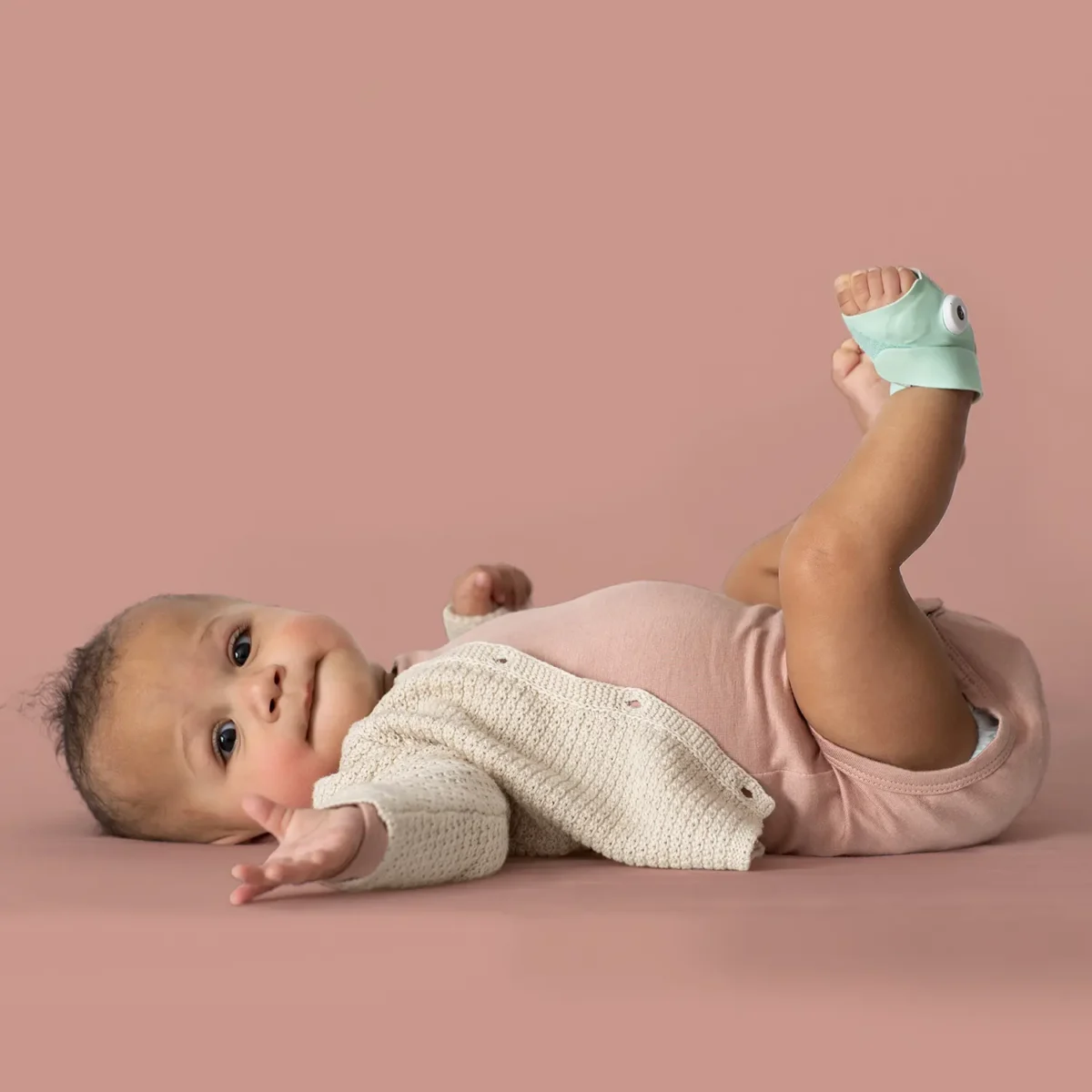 Owlet Smart Sock 3 – Șosetă inteligentă 0-18 luni (Verde mentă) - imagine 5
